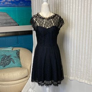 Adelyn Rae black and blue lace dress, Size M